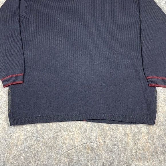 DKNY Wool Argyle Preppy Collegiate Grandmacore Relaxed Cardigan Sweater * - Picture 12 of 15